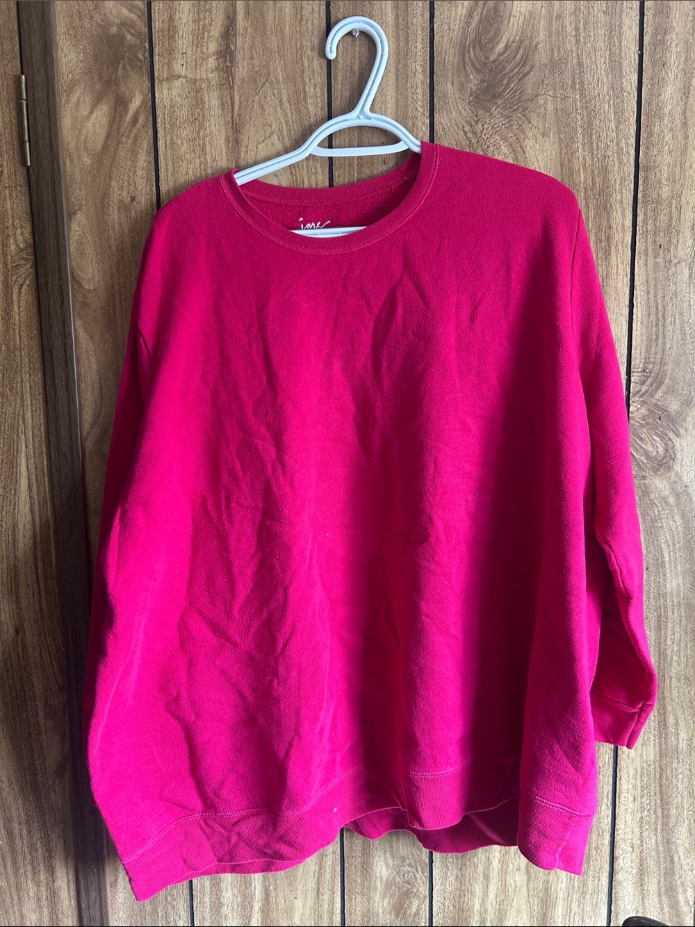 Just My Size Hot Pink Magenta Crewneck Sweatshirt 3X